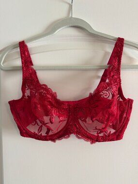 Soma Red Lace Bra 36D